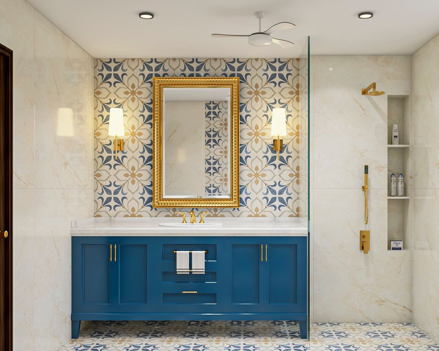 Timeless Elegance: Classic Blue Vanity Bathroom