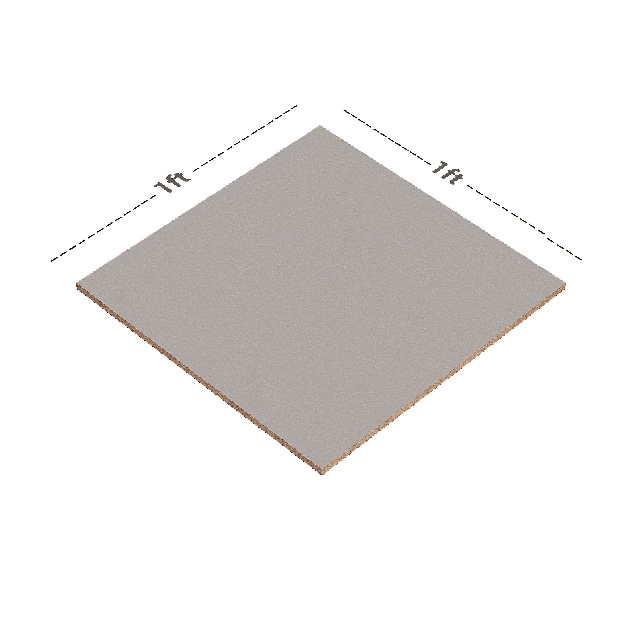 Dimension image of TL 01774 D Floor Livid Cream 12 x 12 inch Matte Finish Ceramic Floor Tile - 7 mm | Material Depot