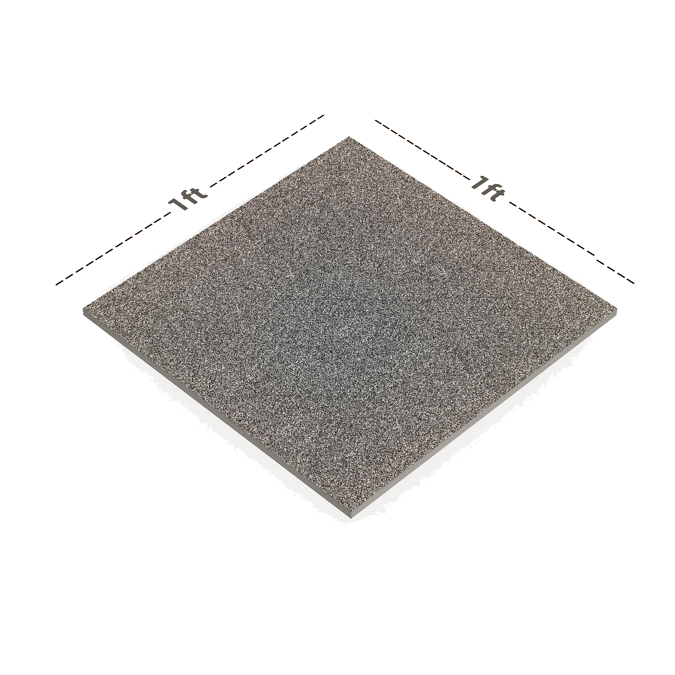 Dimension image of TL 01826 C Shade 1 Grigio Grey 12 x 12 inch Matte Finish Parking Anti Skid Vitrified Floor Tile - 8 mm | Material Depot