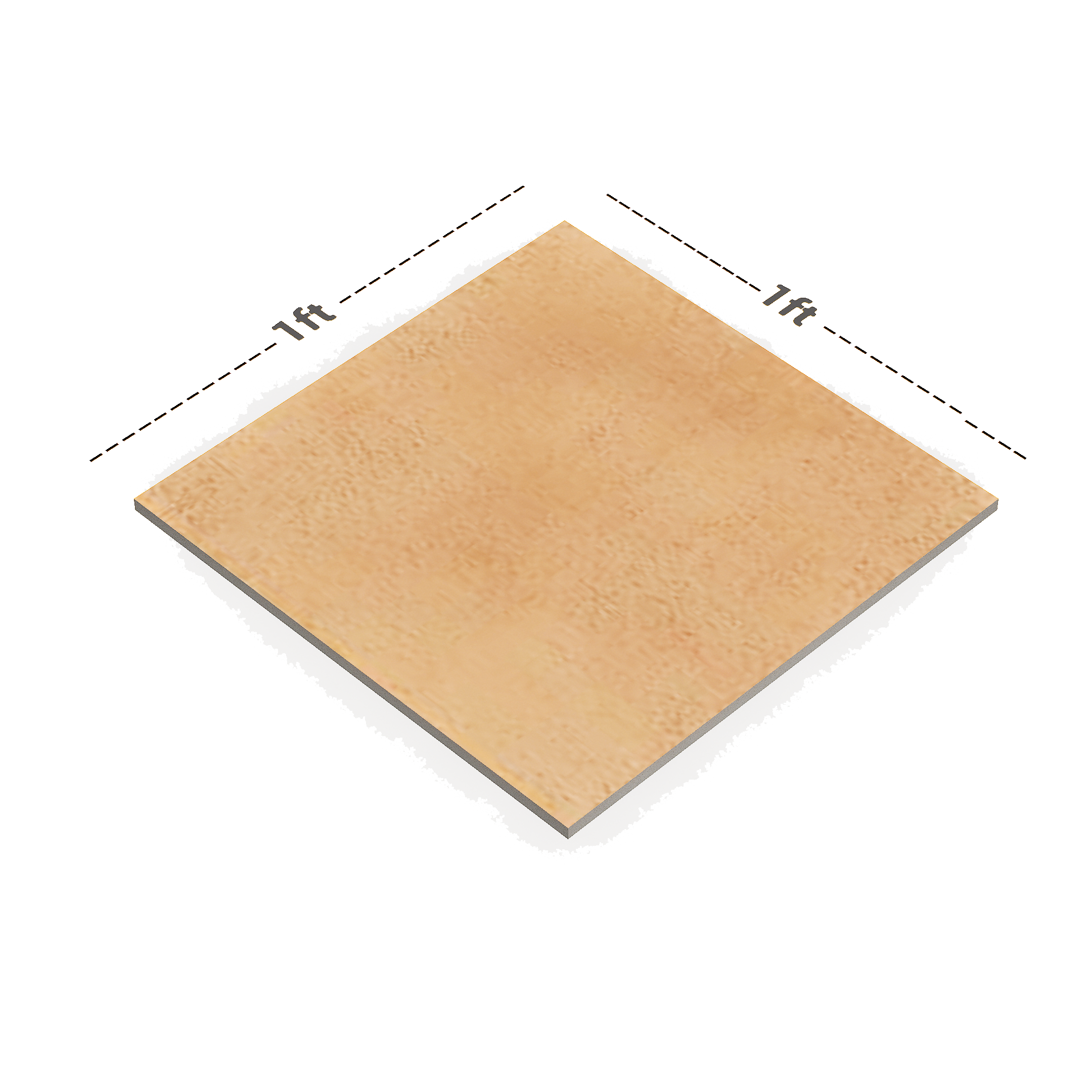 Dimension image of TL 02404 B Mini Royal Jaisalmer Plain 300 x 300 mm Matte Finish Vitrified Parking Floor Tile - 12 mm | Material Depot