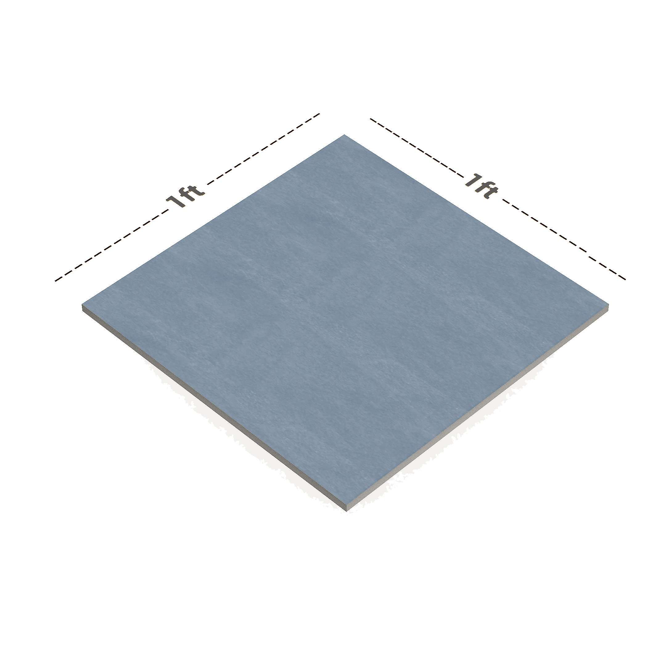 Dimension image of TL 02837 D Bluish Azul Dark Matte Finish 300 x 300 mm Matching Floor Tile | Material Depot