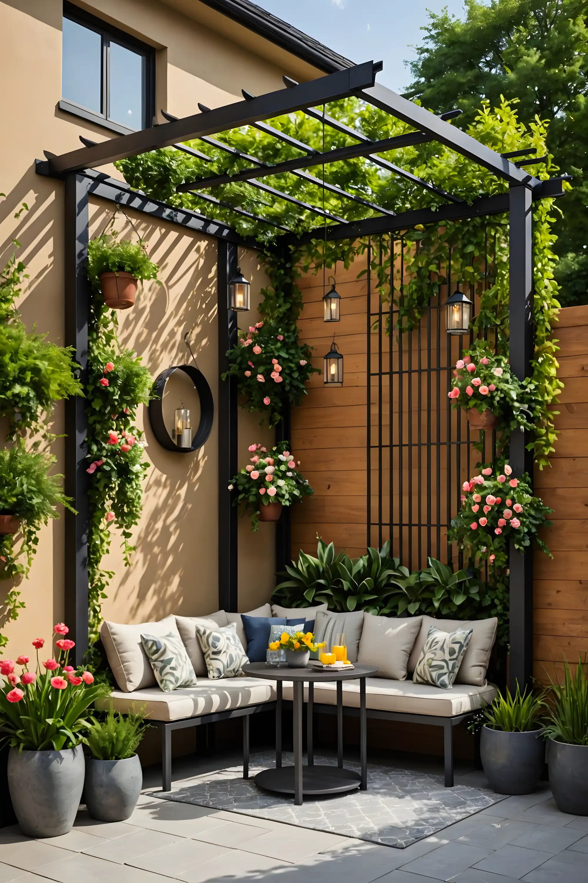 Urban Garden Oasis: Cozy Outdoor Seating | Material Depot