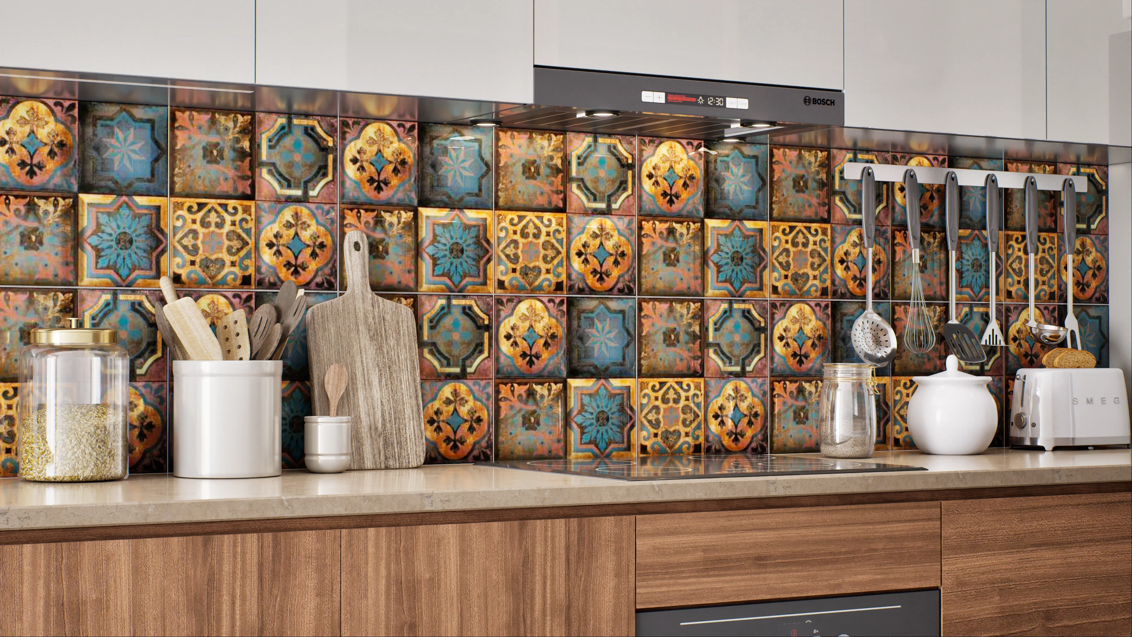 Vibrant Moroccan Tile Kitchen Backsplash | Material Depot