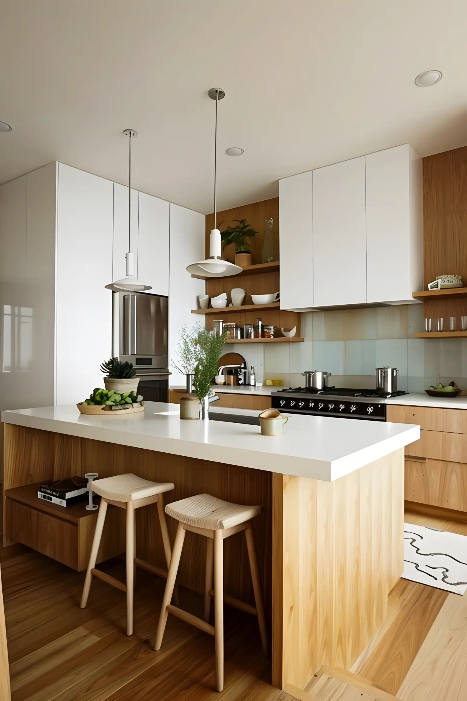 Well Modern Kitchen With Subway Backsplash | Material Depot