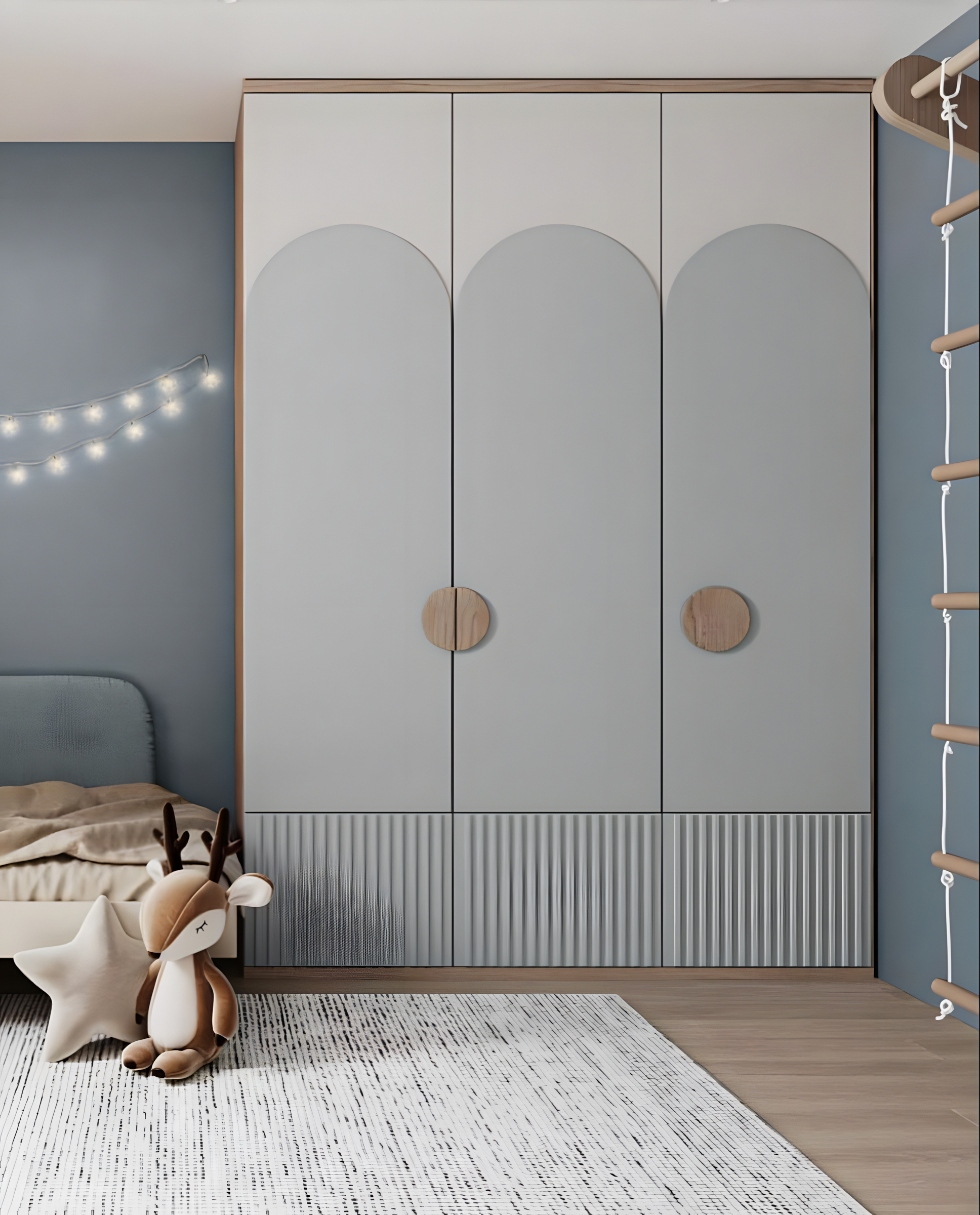 Whimsical Arched Wardrobe for a Kid's Room | Material Depot