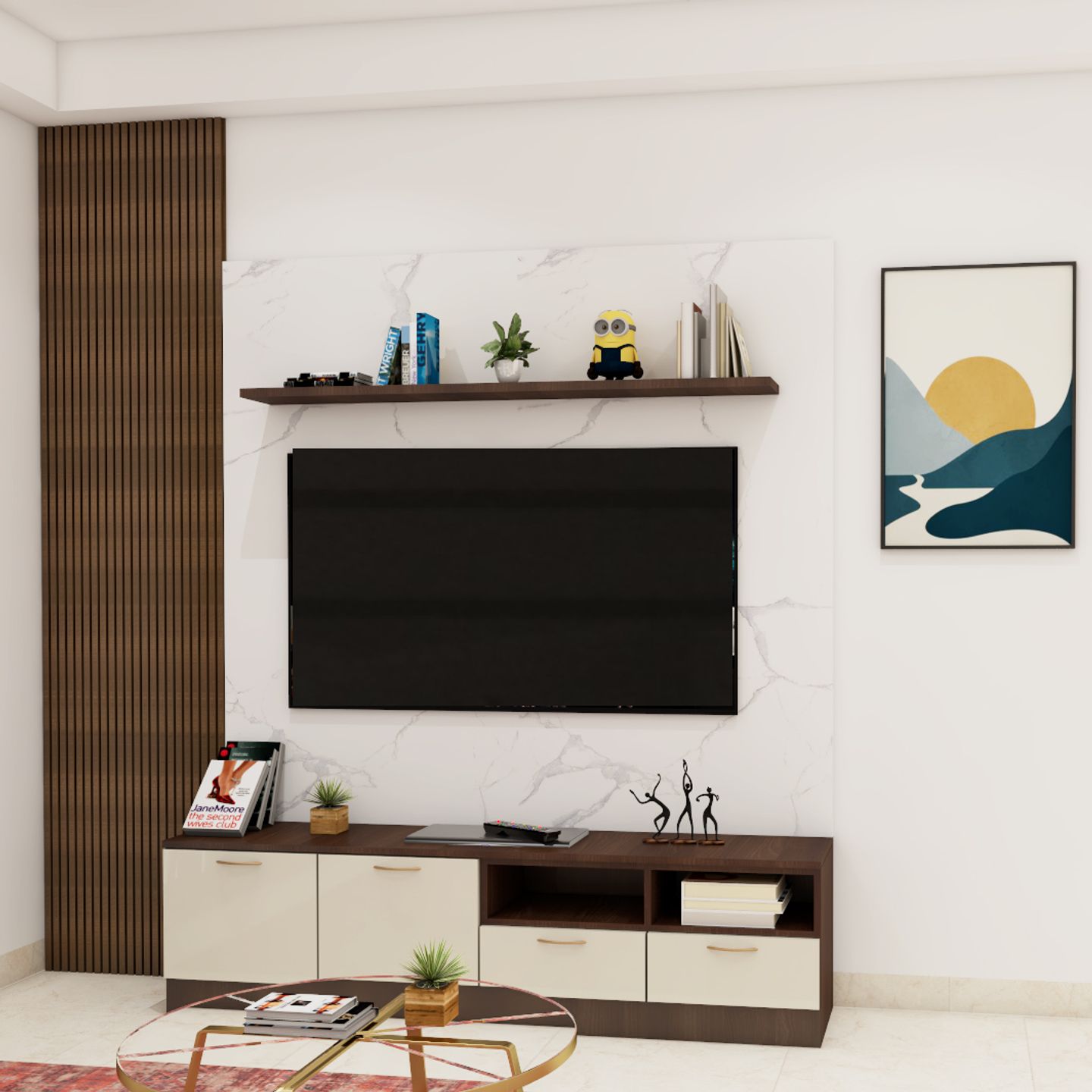 Contemporary Wooden TV Unit